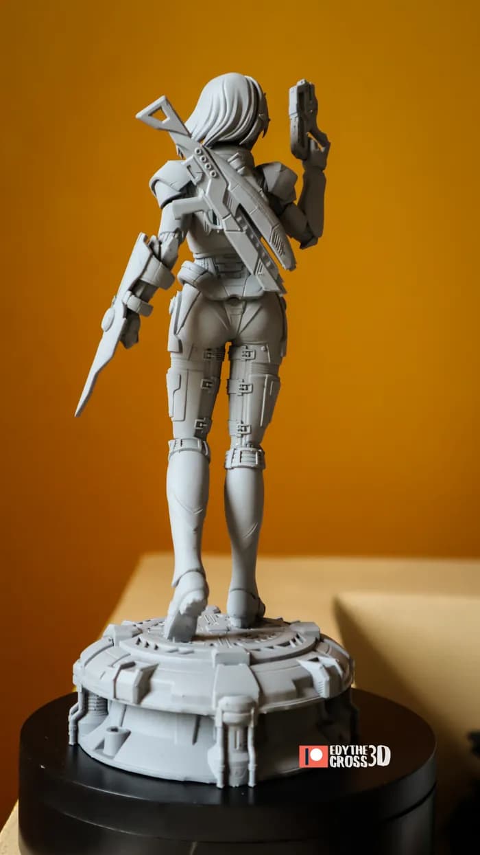 STL - Figura femenina de Shepard (Mass Effect) render 5