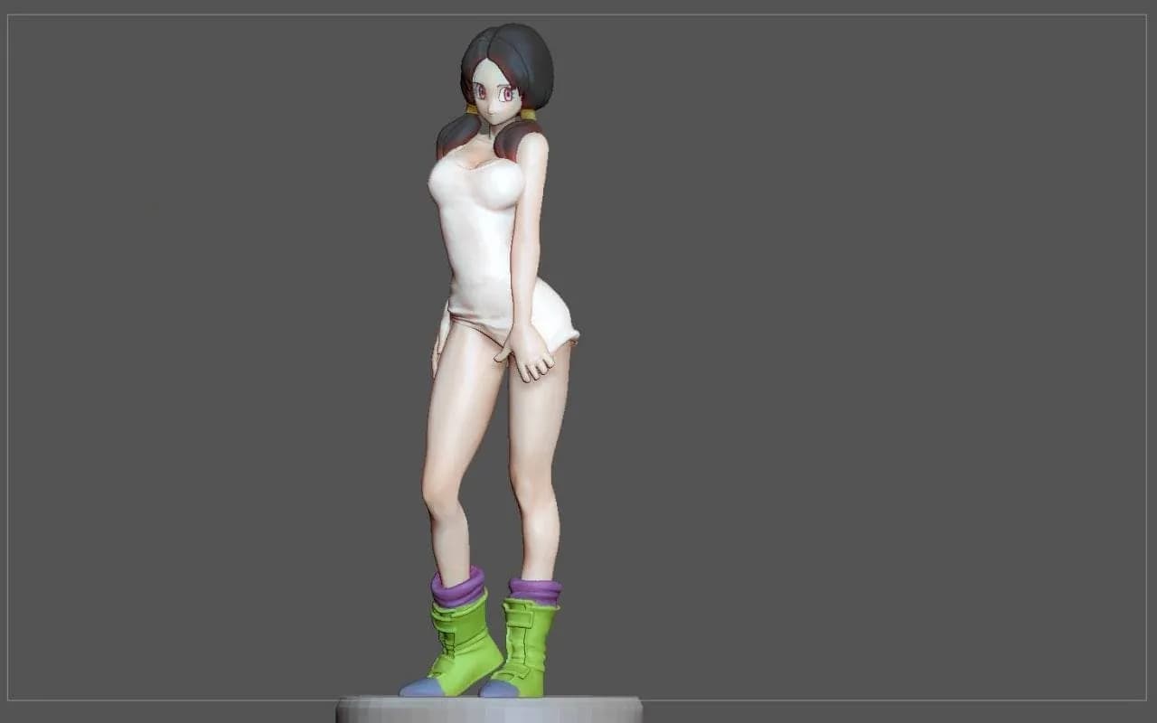 STL - Figura Femenina videl Estilo Anime render 1