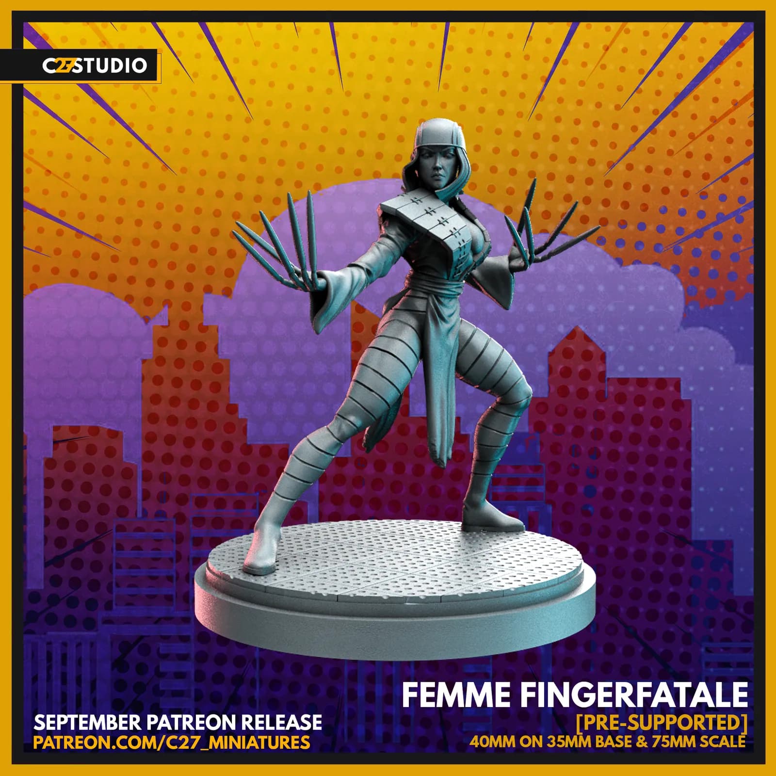 STL - figura femme fingerfatale render 2