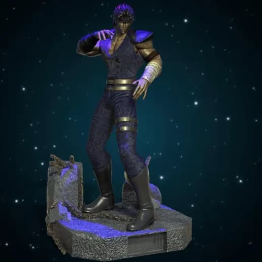 STL - Figura Kenshiro, El Puño de la Estrella del Norte render 1