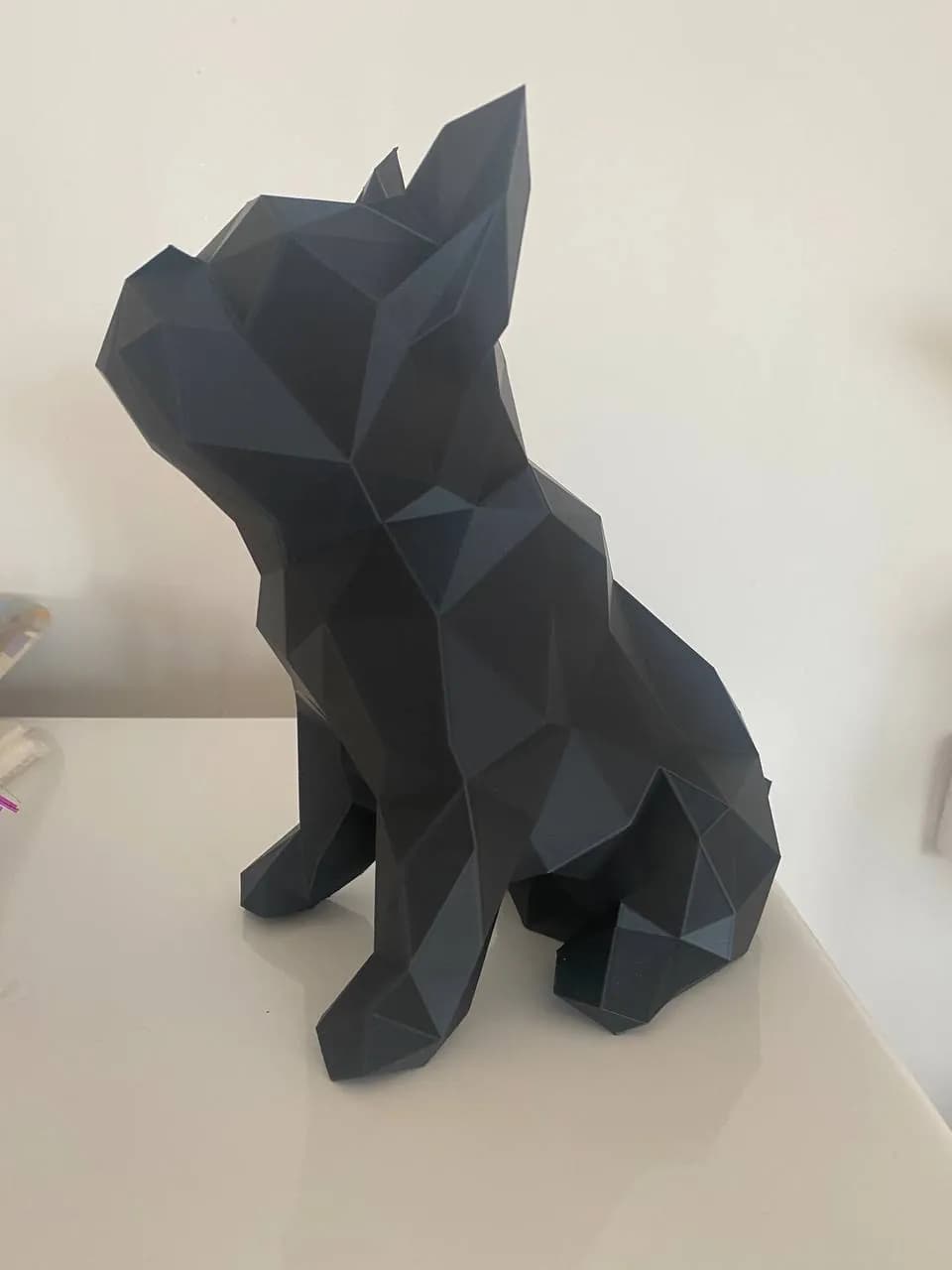 STL - Figura low poly de Bulldog Francés render 1