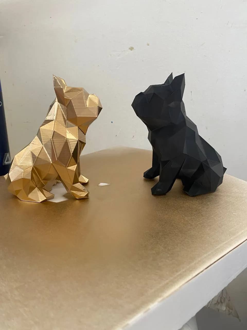 STL - Figura low poly de Bulldog Francés render 2