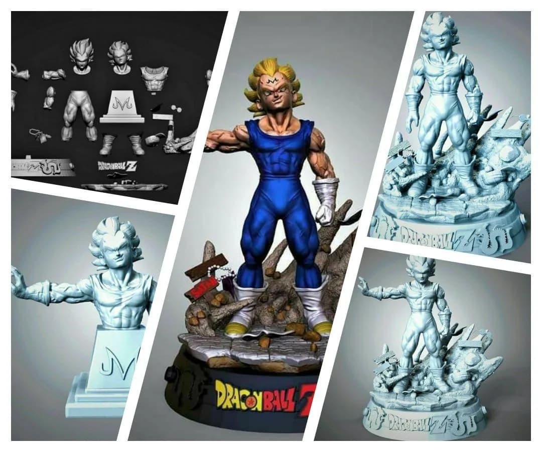 STL - Majin Vegeta with Big Bang Attack Figure