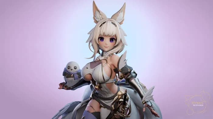 STL - Figura Misono Hibiki inspirada en anime render 5