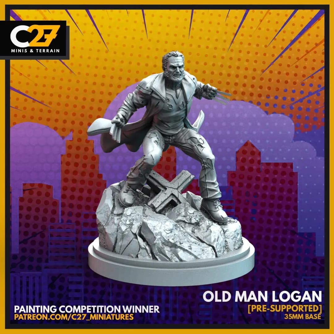 STL - Figura Old Man Logan render 1