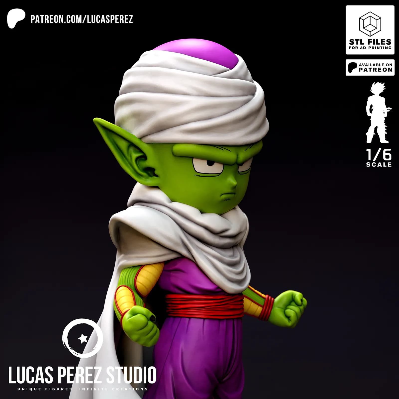 STL - Figura Piccolo Daima de Dragon Ball render 3