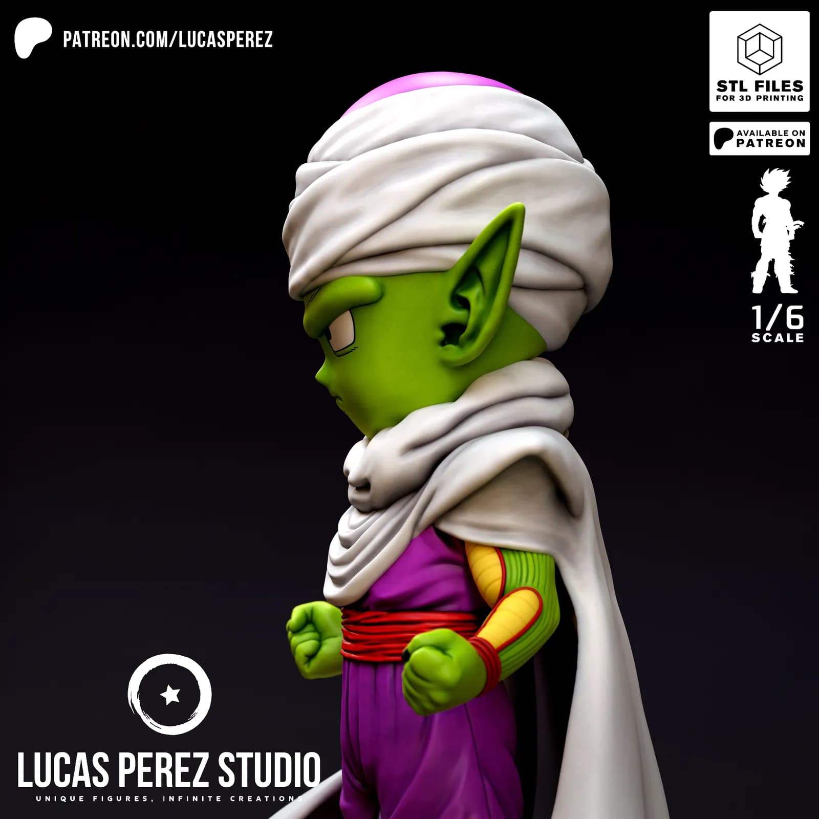 STL - Figura Piccolo Daima de Dragon Ball render 5