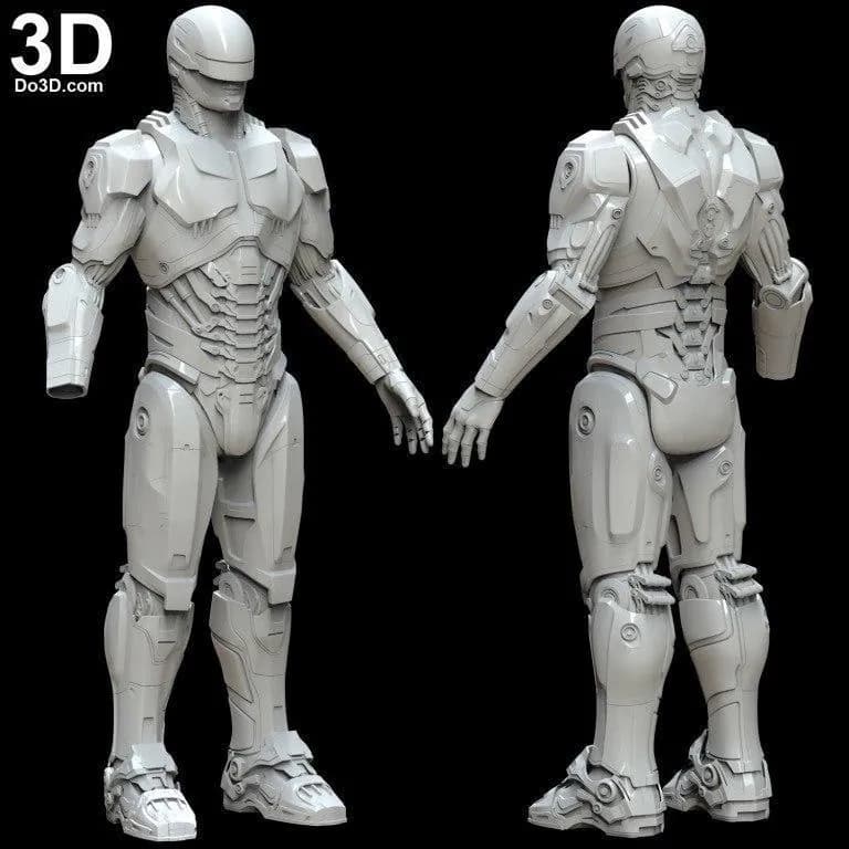 STL - Figura Robocop render 1