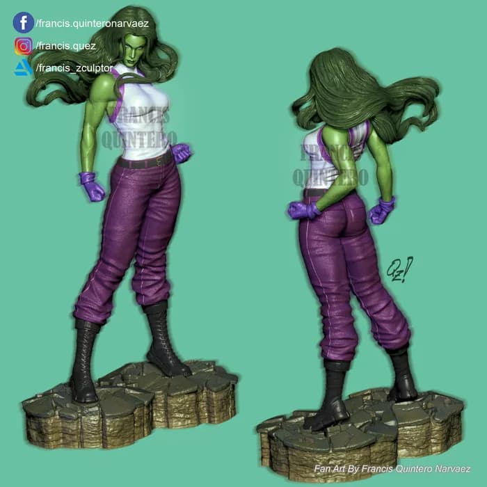 STL - Figura She Hulk render 3