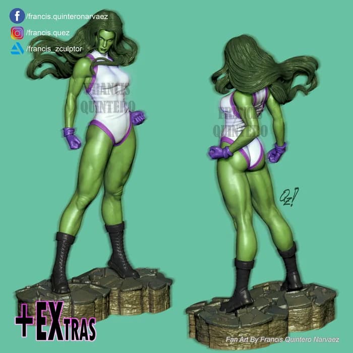 STL - Figura She Hulk render 4