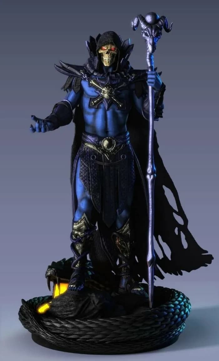 STL - Figura Skeletor Maestro del Universo render 1