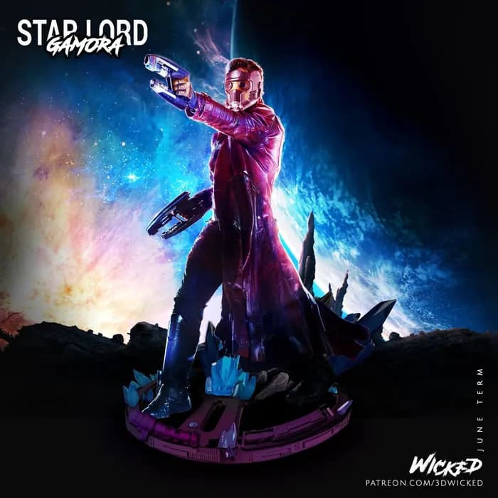 STL - Figura Star Lord Guardianes de la Galaxia