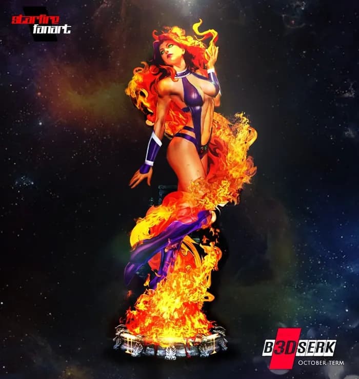 STL - Figura Starfire con temática de fuego