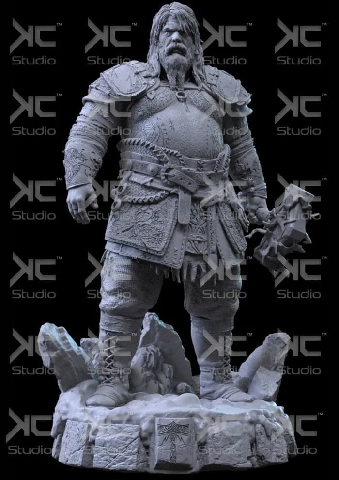STL - Thor God of War Ragnarok Figure
