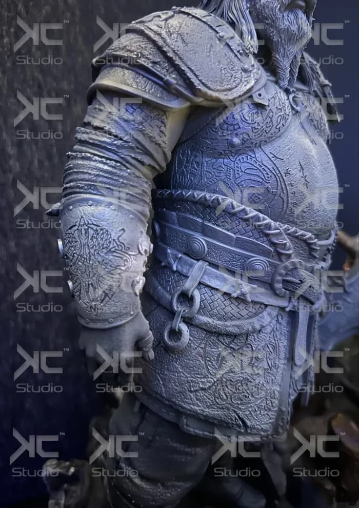 STL - Figura Thor Dios de la Guerra Ragnarok render 4