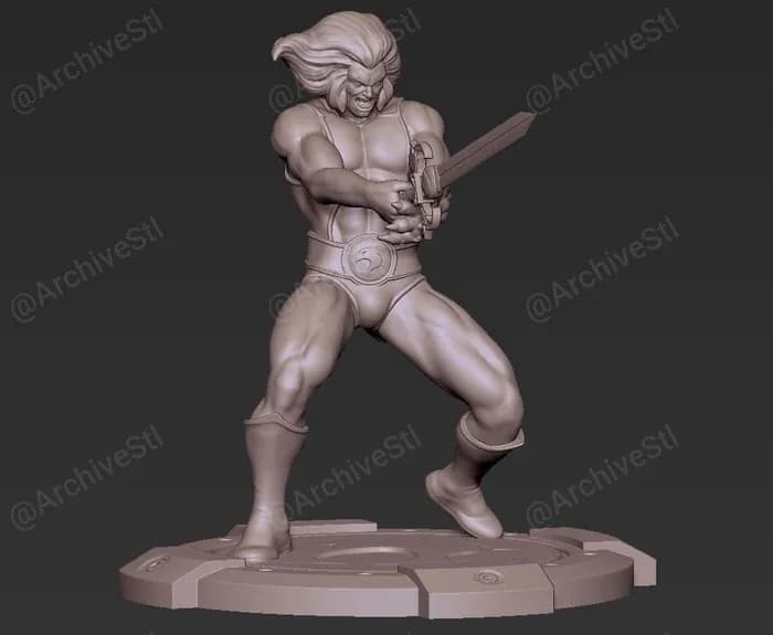 STL - Figura Tygra Leono render 2