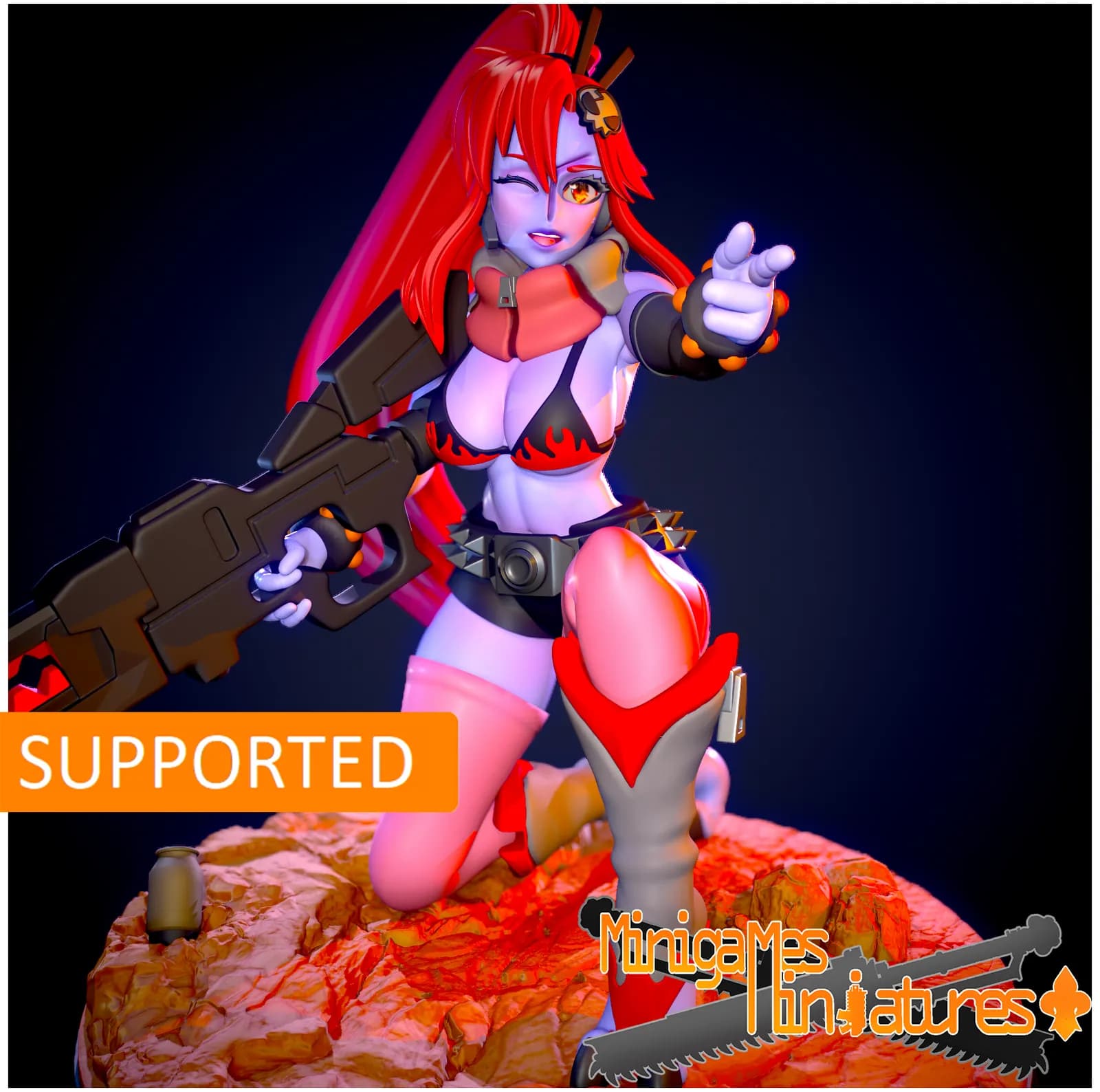 STL - Figura Yoko Littner Bikini con Arma