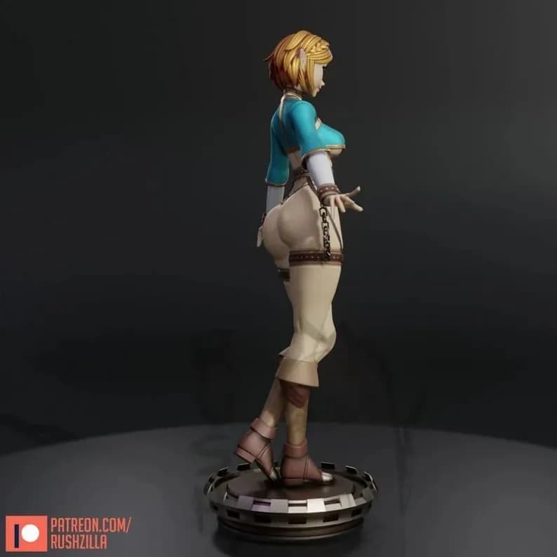 STL - Figura Zelda estilo anime render 4