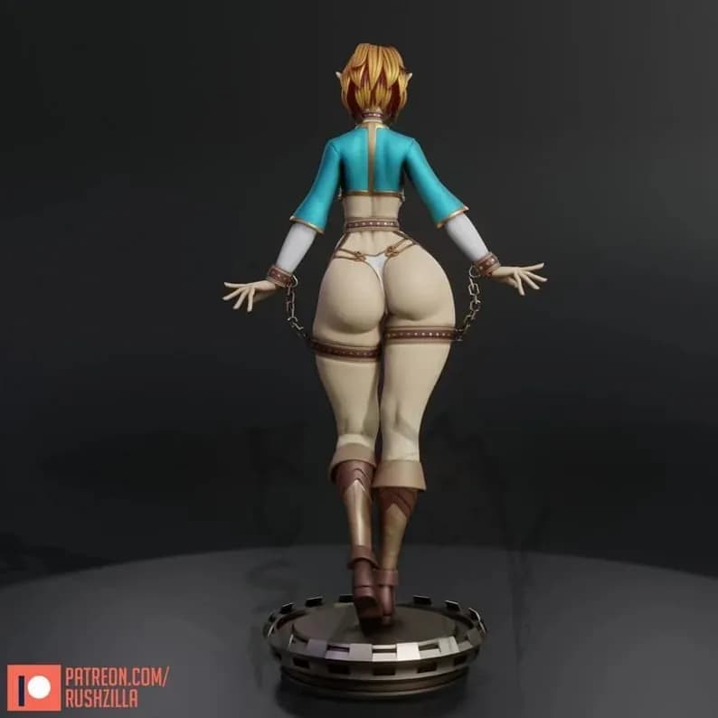 STL - Figura Zelda estilo anime render 5