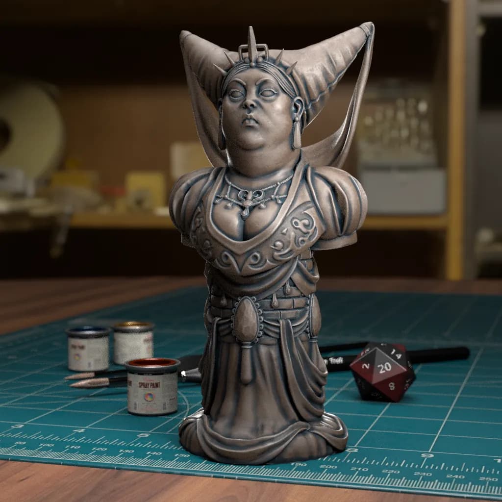 STL - Figuras de ajedrez de fantasía medieval render 5