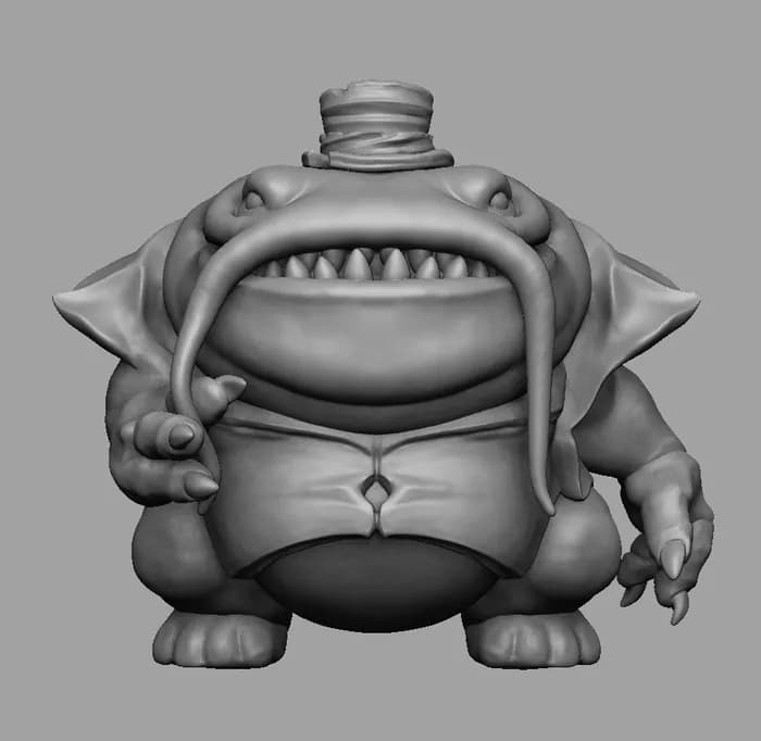 STL - Figuras de fantasía marina y tiburones render 3