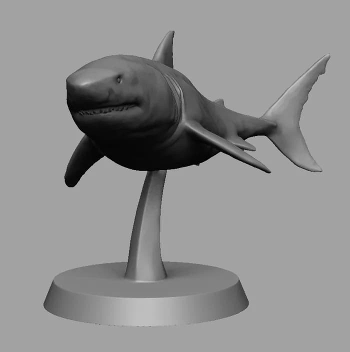 STL - Figuras de fantasía marina y tiburones render 5
