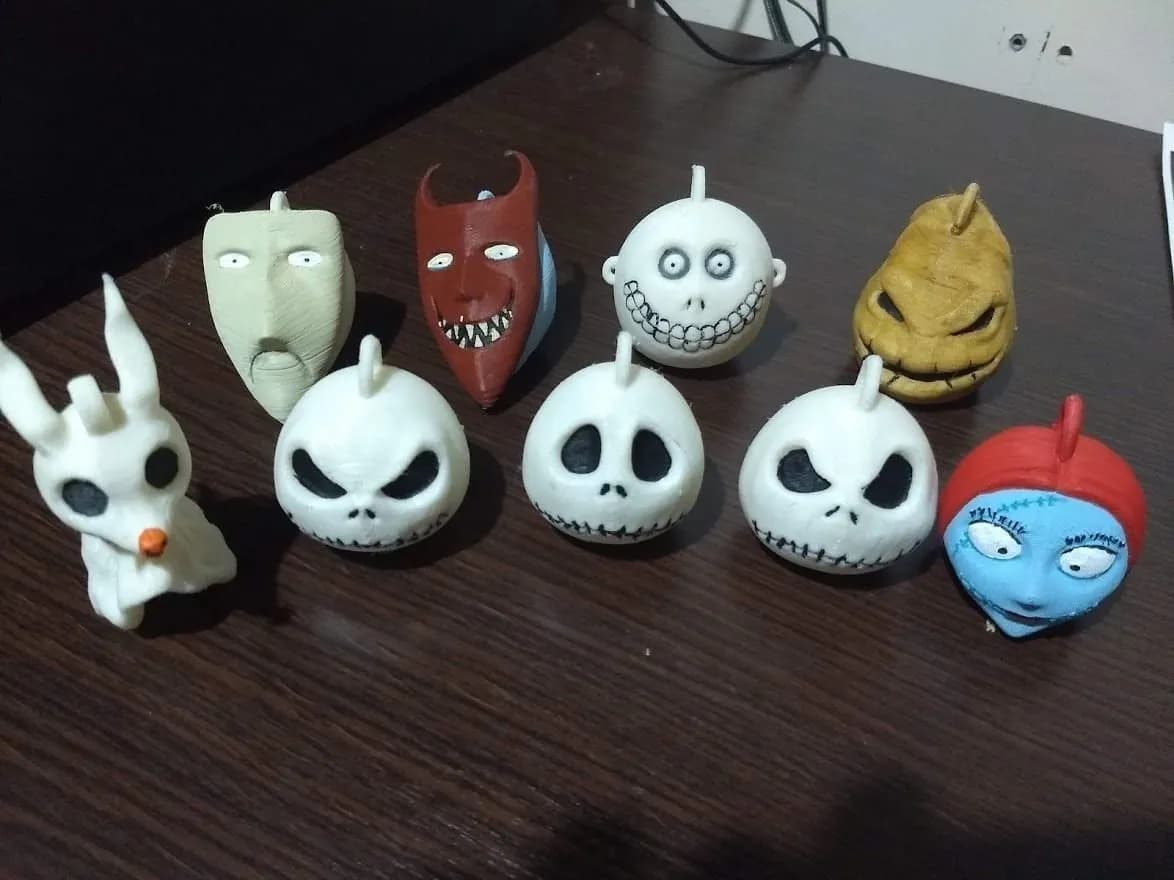 STL - Figuras de Pesadilla Antes de Navidad render 1