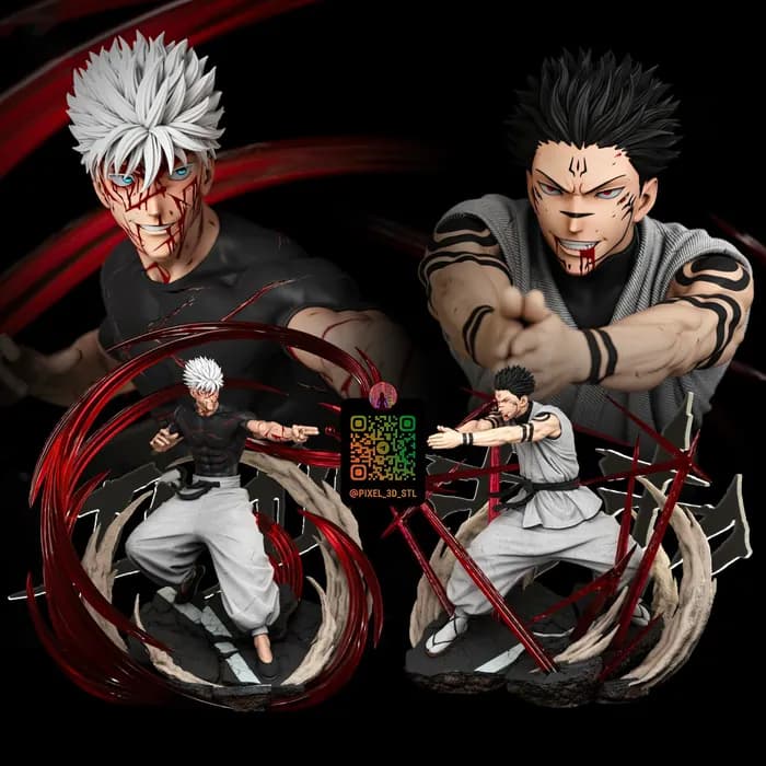 STL - Satoru Gojo and Ryomen Sukuna Figures