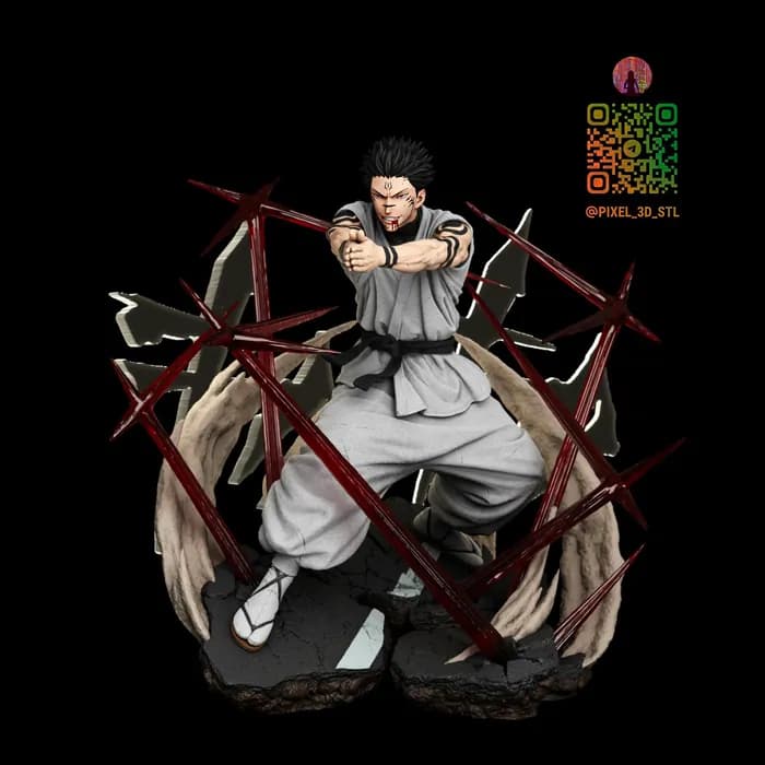 STL - Figuras Satoru Gojo y Ryomen Sukuna render 4