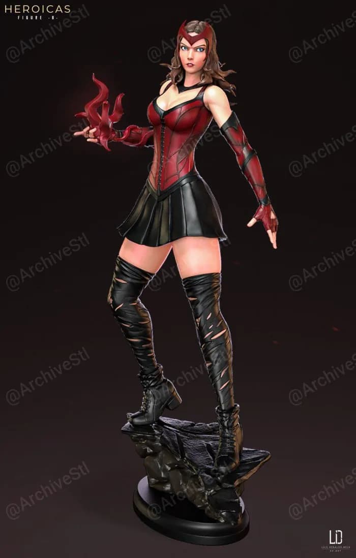 STL - figure 8 scarlet witch p 3 stl render 2