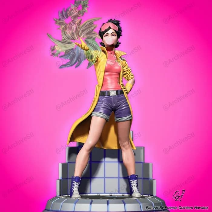 STL - francis quez jubilee (x men) fan art render 1