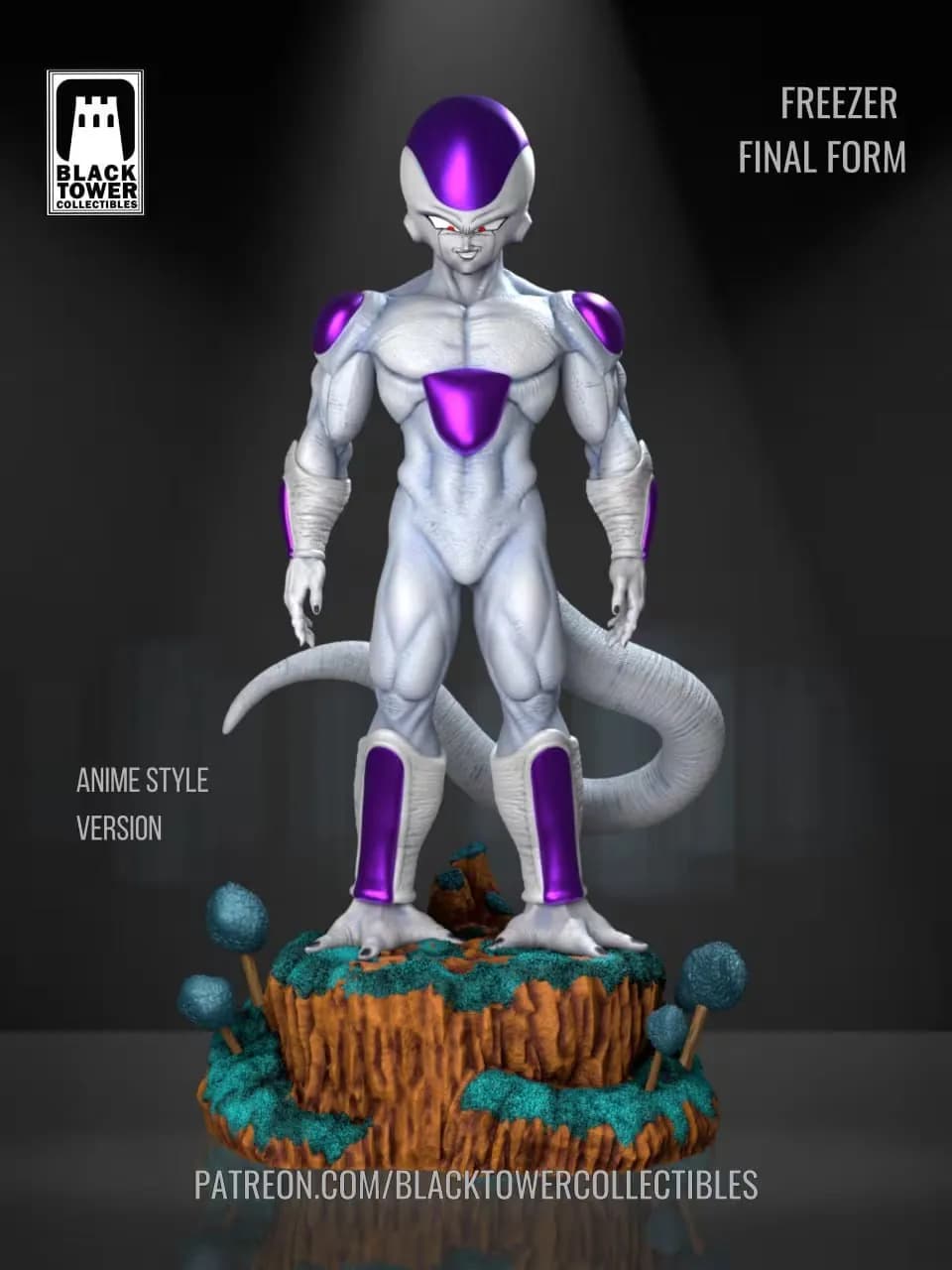 STL - Freezer Form Black Tower Collectibles render 1