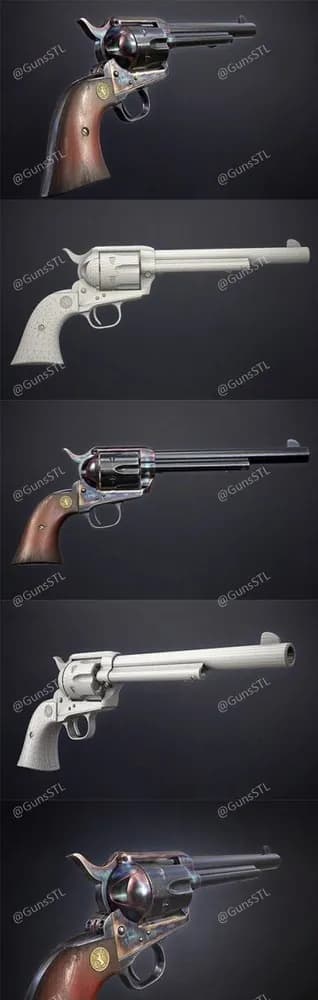 STL - Fusil de asalto automático Colt Peacemaker render 2