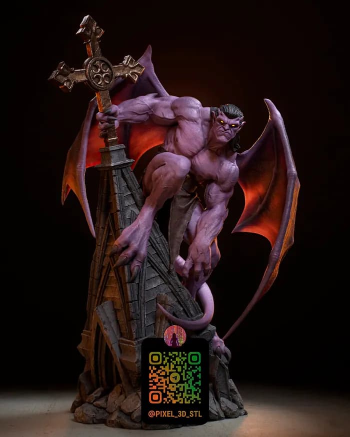 STL - Gárgola Goliath render 1