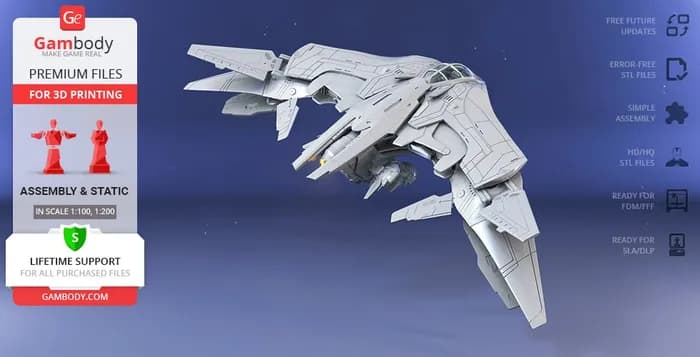 STL - gambody marvel guardians of the galaxy milano render 3