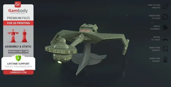 gambody star trek klingon d7 battlecruiser sla