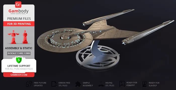 STL - gambody star trek uss discovery ncc render 1