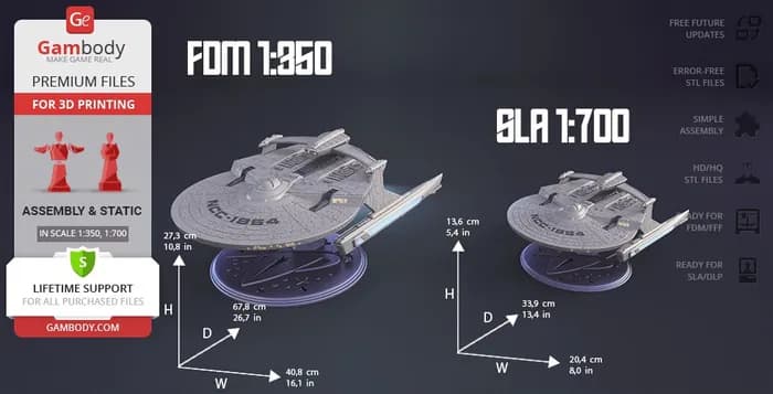 STL - gambody star trek uss reliant ncc 1864 fdm render 2