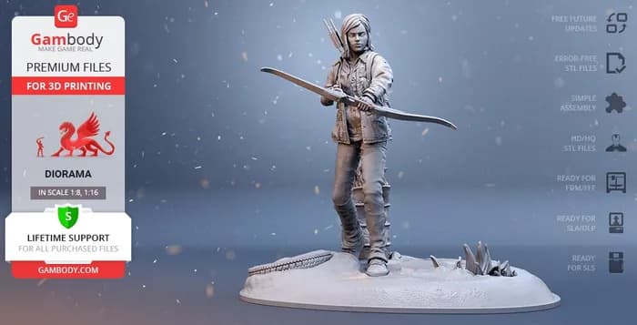 STL - gambody the last of us ellie render 3