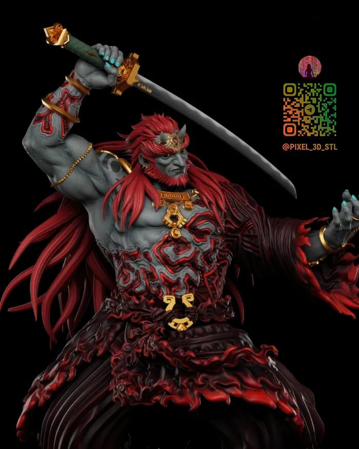 STL - Ganondorf de The Legend of Zelda render 2