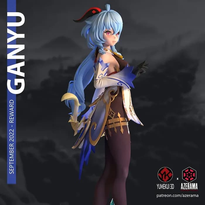 STL - ganyu standard render 3