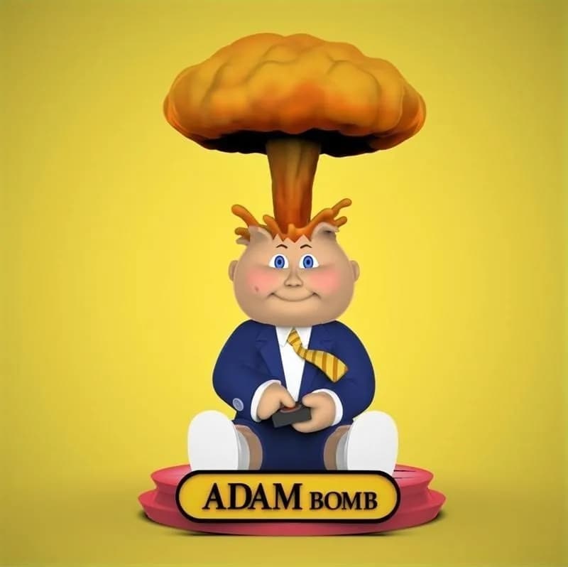 STL - Garbage Pail Kids Adam Bomb figura render 1