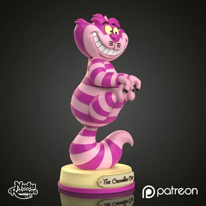 STL - Gato de Cheshire de Alicia en el País de las Maravillas render 4