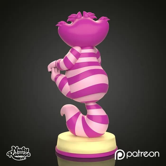 STL - Gato de Cheshire de Alicia en el País de las Maravillas render 5