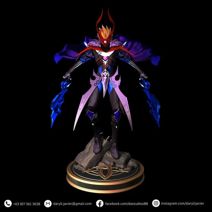 STL - genshin impact tartaglia falta legado @hehestl render 2