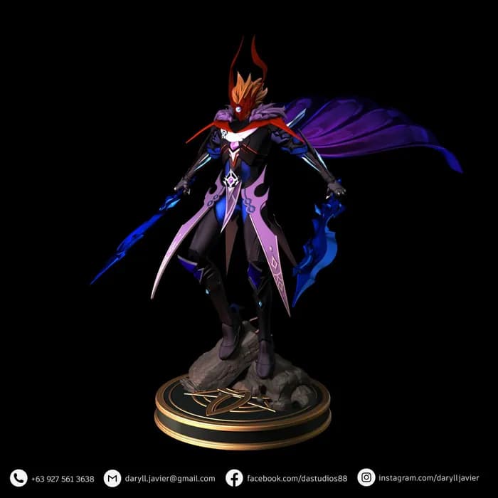 STL - genshin impact tartaglia falta legado @hehestl render 3