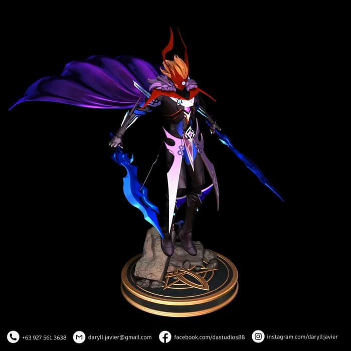 STL - genshin impact tartaglia falta legado @hehestl render 5