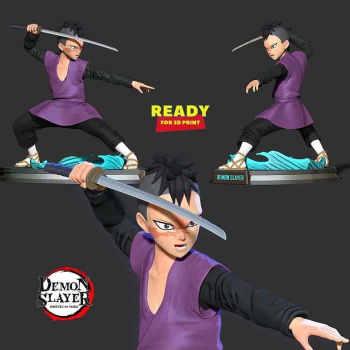 STL - genya shinazugawa gadohoa demon slayer render 2