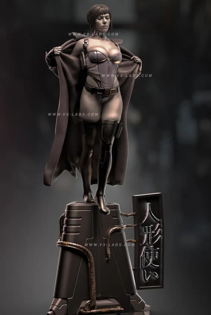 STL - ghost in the shell major motoko stl render 2
