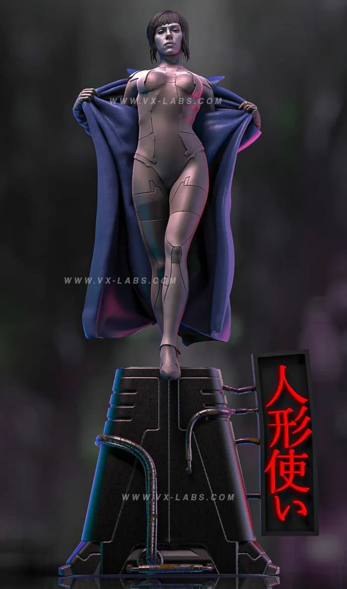 STL - ghost in the shell major motoko stl render 3